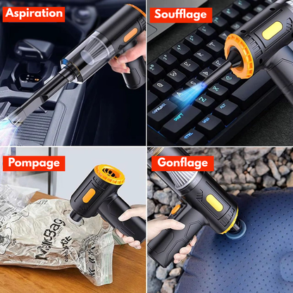 Aspirateur à Main sans Fil 4 en 1 💨🔫