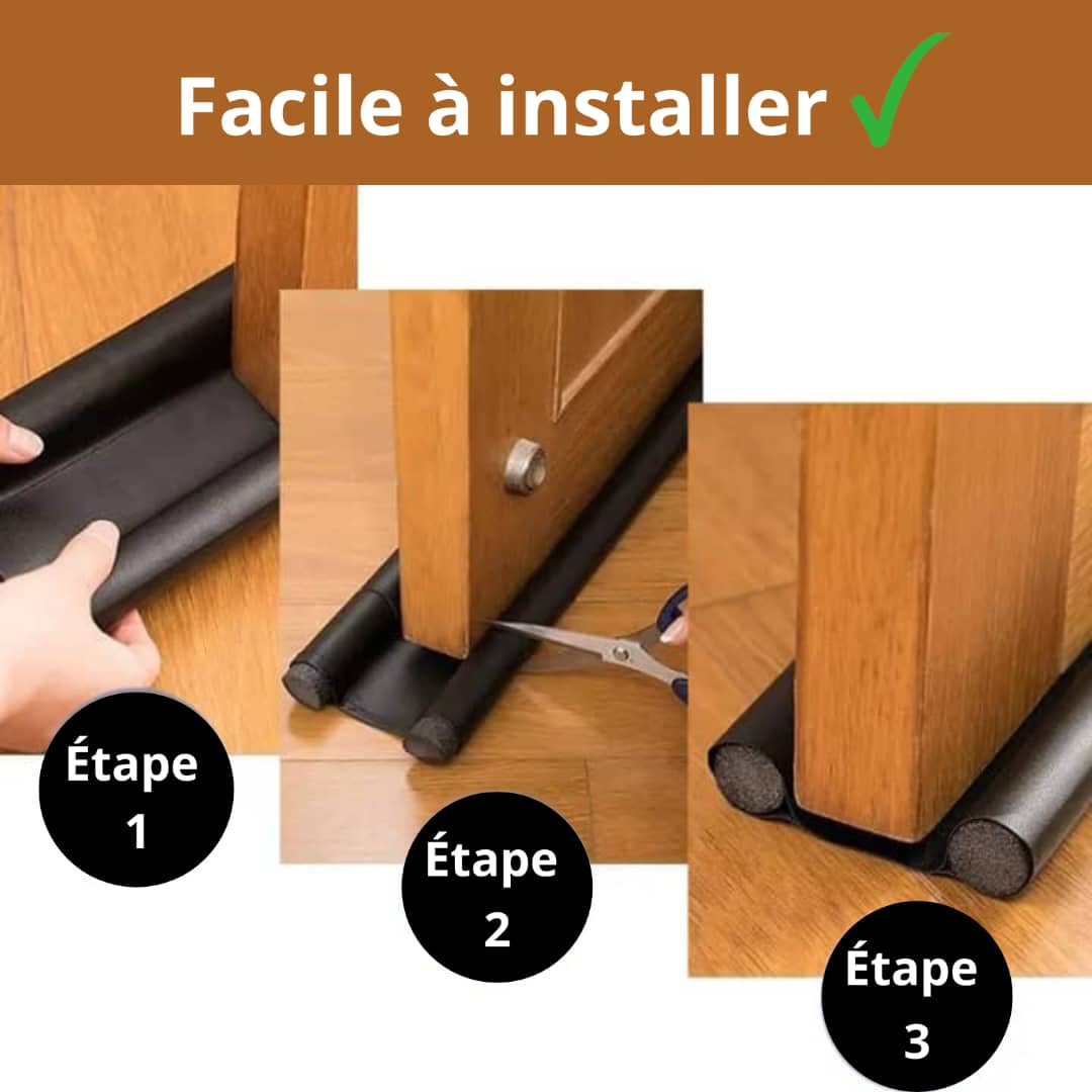 Boudin de porte double protection