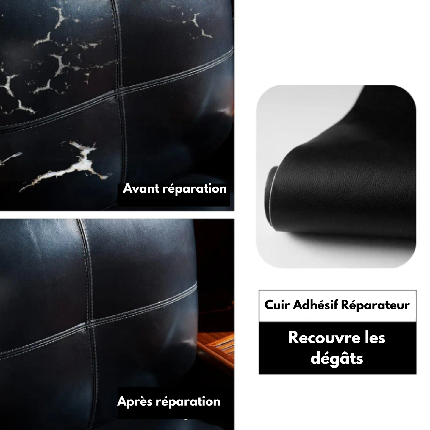 Rouleau De Cuir Auto-Adhésif    "50 CM X 137 CM"